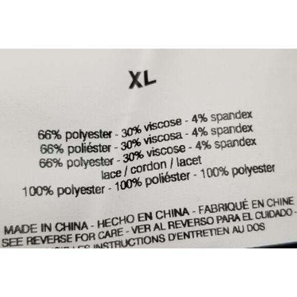 GLORIA VANDERBUILT Black Lace Detail on L/S Sweatshirt Sz XL - Picture 6 of 6